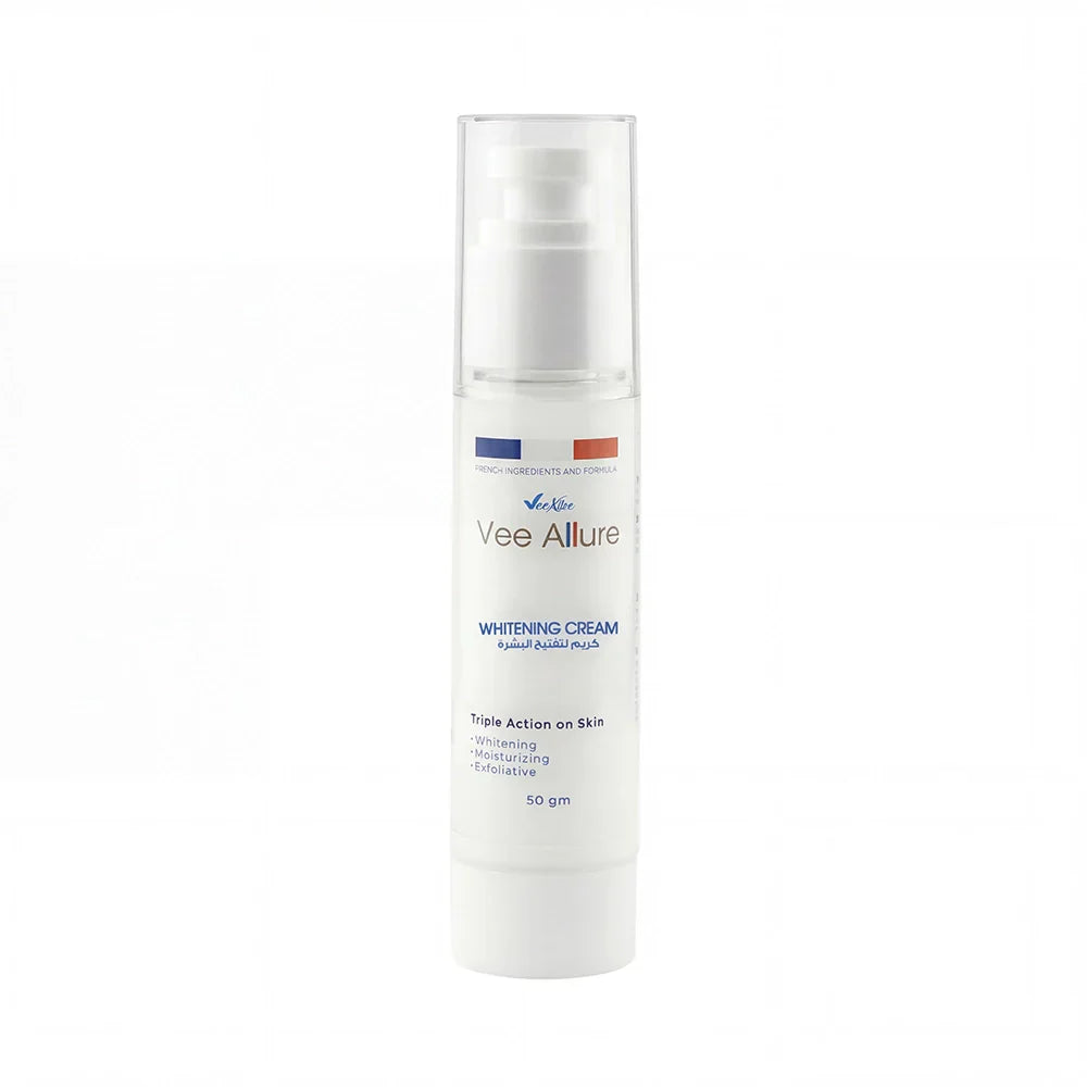 Vee Allure Whitening Cream for face and body brightening with natural extracts and antioxidants