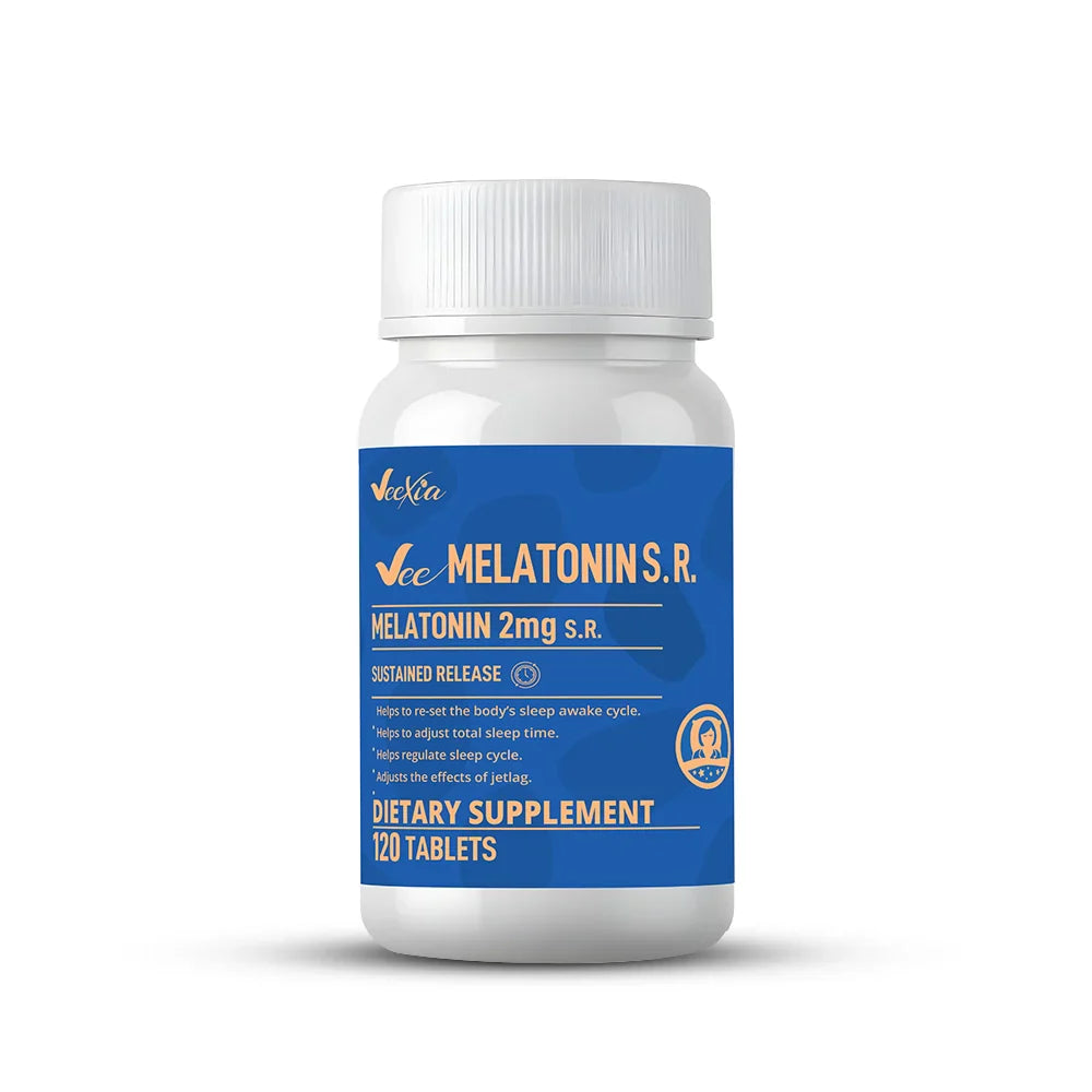 Vee Melatonin S.R. 2 mg sustained release tablets for natural all-night sleep support