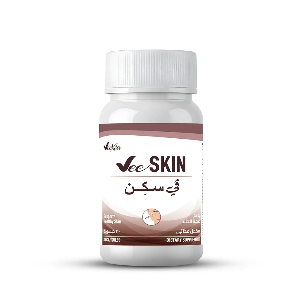 Vee Skin Vitamin B5 capsules for clear skin and acne control with natural ingredients