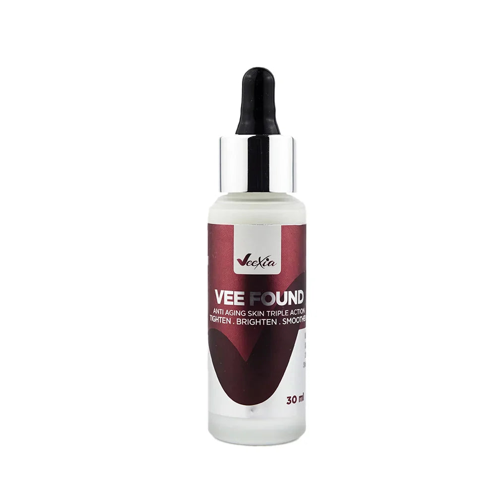 Vee Found Advanced Anti-Aging Lotion bottle with natural ingredients for intense hydration and wrinkle reduction